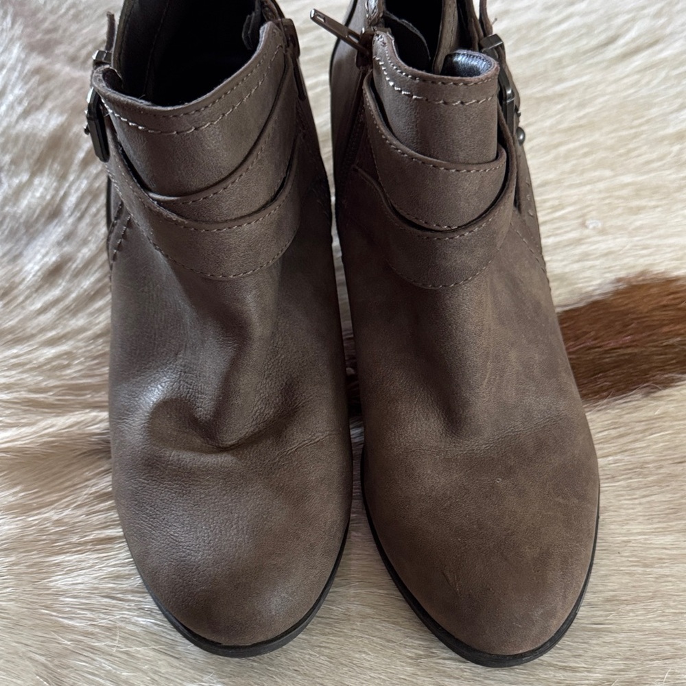Indigo Taupe Ankle Booties